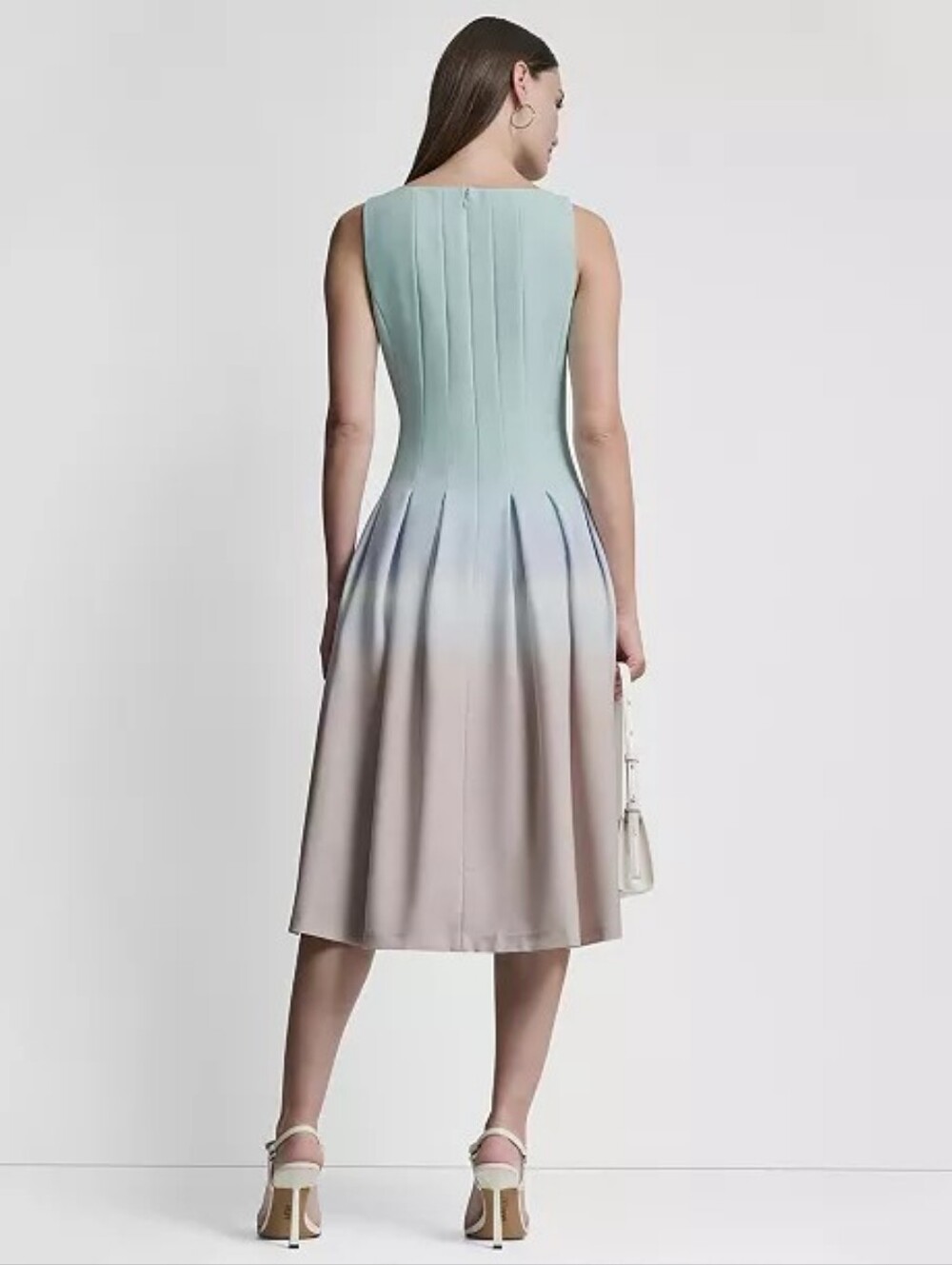 NWT DKNY Ombre Pleated Fit & Flare Midi Dress Size 20W - Picture 5 of 6